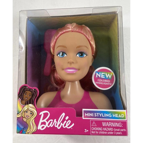 Barbie New Color Highlights Mini Styling Head with Brush New in Box NRFB - Picture 4 of 4